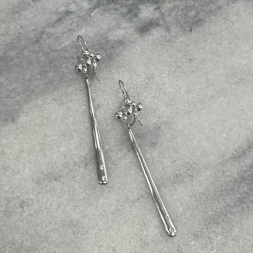 Unique Silver Dangle Earrings
